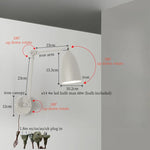 Afralia™ Swing Long Arm Iron Art LED Wall Light - Nordic Minimalism Bedroom Living Room Lampara Pared
