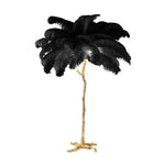 Elegant Feather Floor Lamp with Adjustable Bulbs for Stylish Home Decor