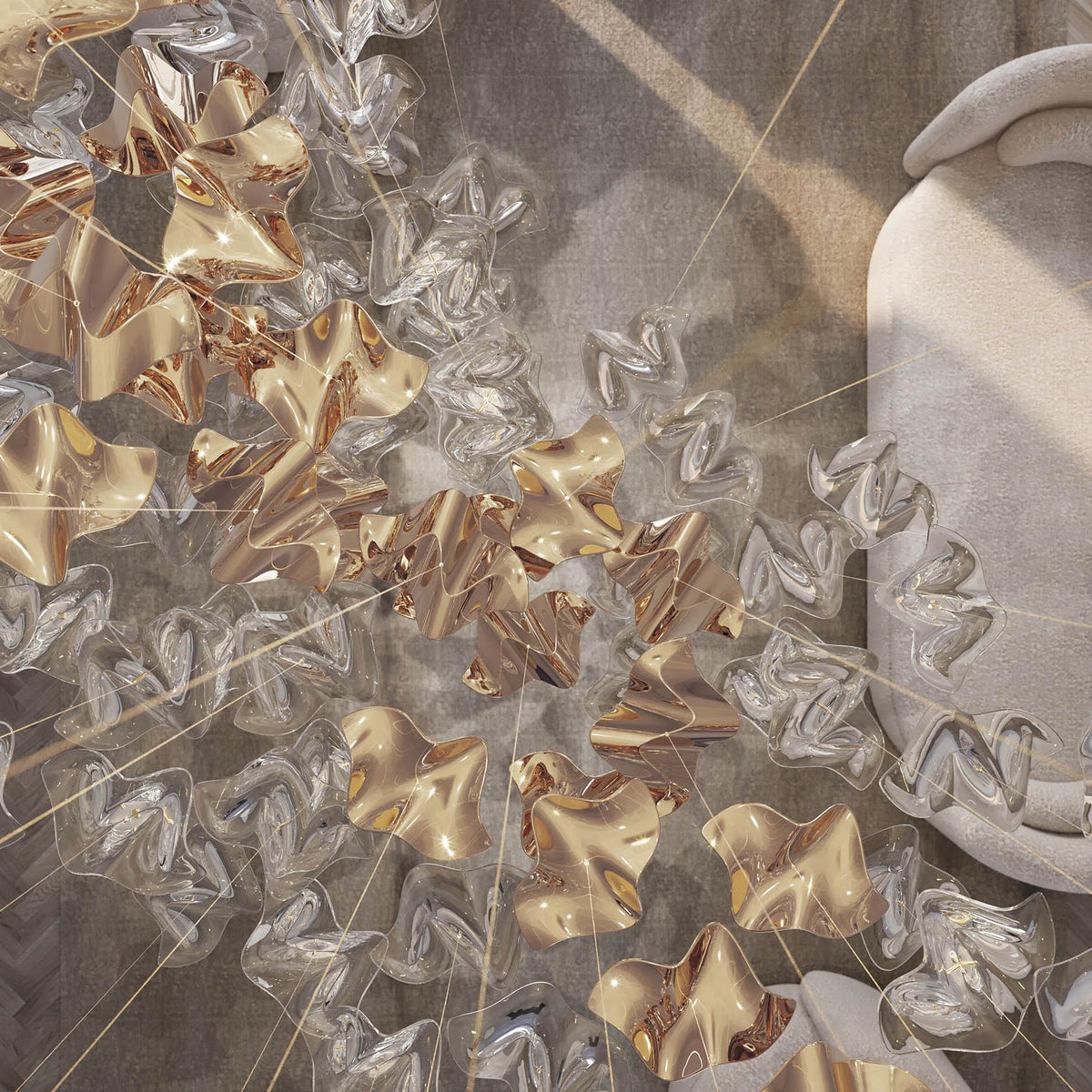 DIY Sand Sea Chandelier