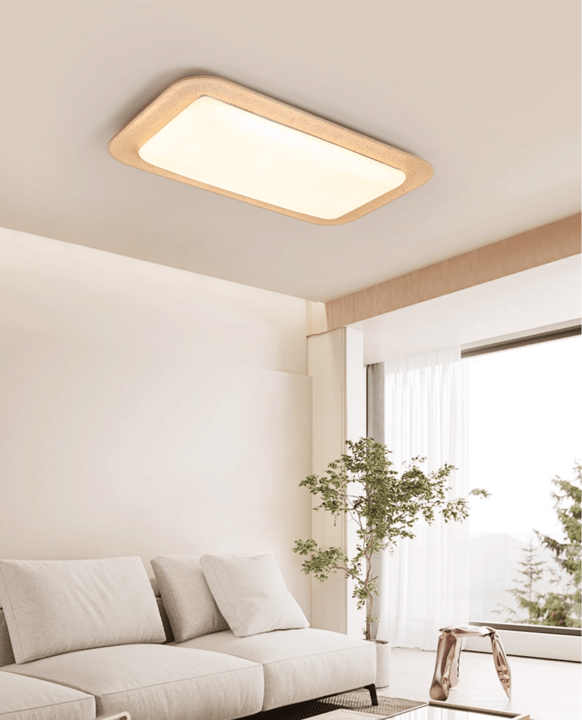 Sandveil Travertine Ceiling Light