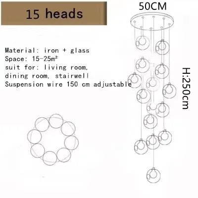 LED Chandelier: Modern Lighting for Living, Dining, and Staircase Areas