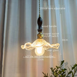 Japanese Style Green Glass LED Pendant Chandelier for Home Decor