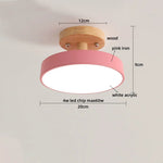 Acrylic Wood LED Ceiling Light – Nordic Indoor Lighting Fixture