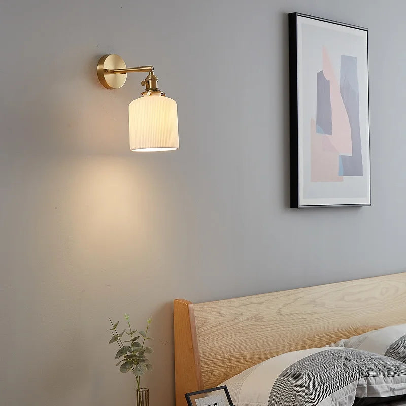 Nordic LED Wall Sconce Pull Chain Switch | Modern Bedroom Living Room Stair Light Fixtures