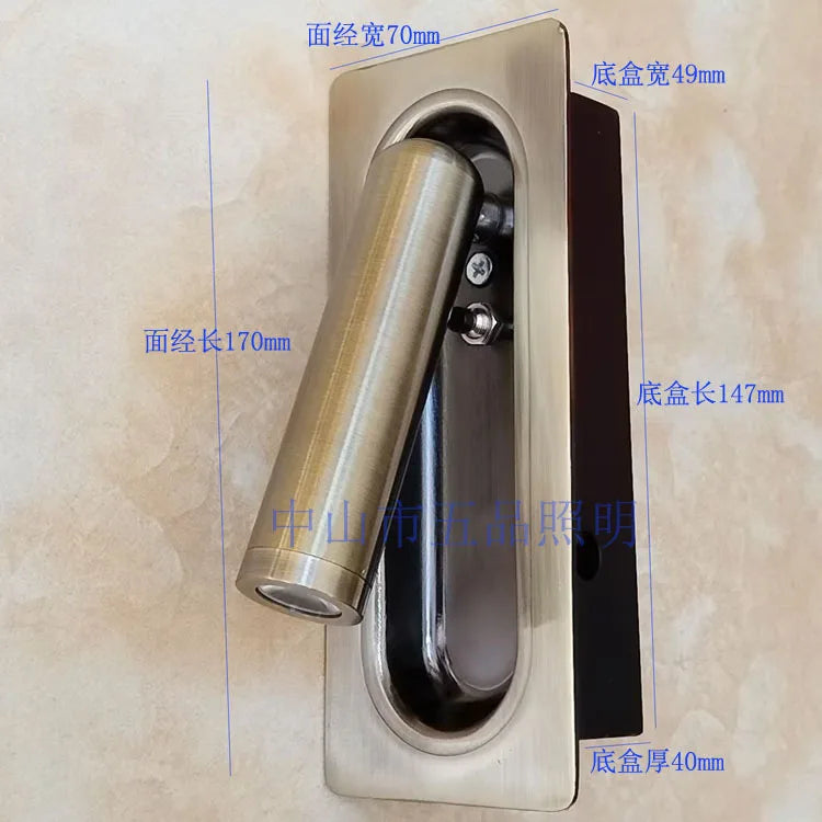 Adjustable Bedside LED Wall Lamp for Modern Hotel Guest Rooms