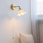 Ceramic LED Wall Lights with Pull Chain Switch for Bathroom Mirror