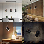 Rotatable Pendant Lamp Adjustable Spotlight for Bedroom and Dining Room