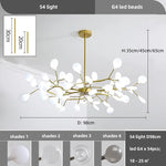 Afralia™ Nordic G4 LED Chandelier: Modern Branch Pendant Light, Gold/Black, Art Decor Lighting