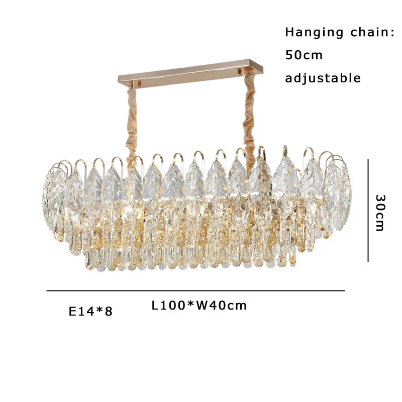 Brilliance Crystal Chandelier for Luxe Living & Dining Rooms.