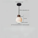 Nordic White Ceramic LED Pendant Light for Modern Living Spaces