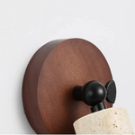 Up Down Rotate Ceiling Light Fixture Wood Stone Wabi Sabi Style Lighting