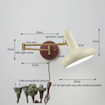 Afralia™ Creamy Iron LED Wall Lamp Bedroom Living Room Bathroom Mirror Stair Light