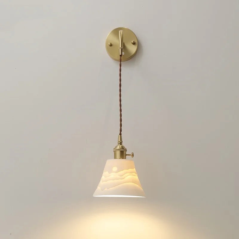 Ceramic Copper LED Wall Lights - Modern Bedroom Living Room Lamparas De Pared