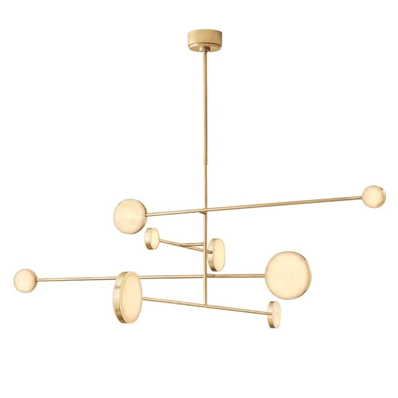 Copper Marble LED Chandelier for Dining Room & Kitchen