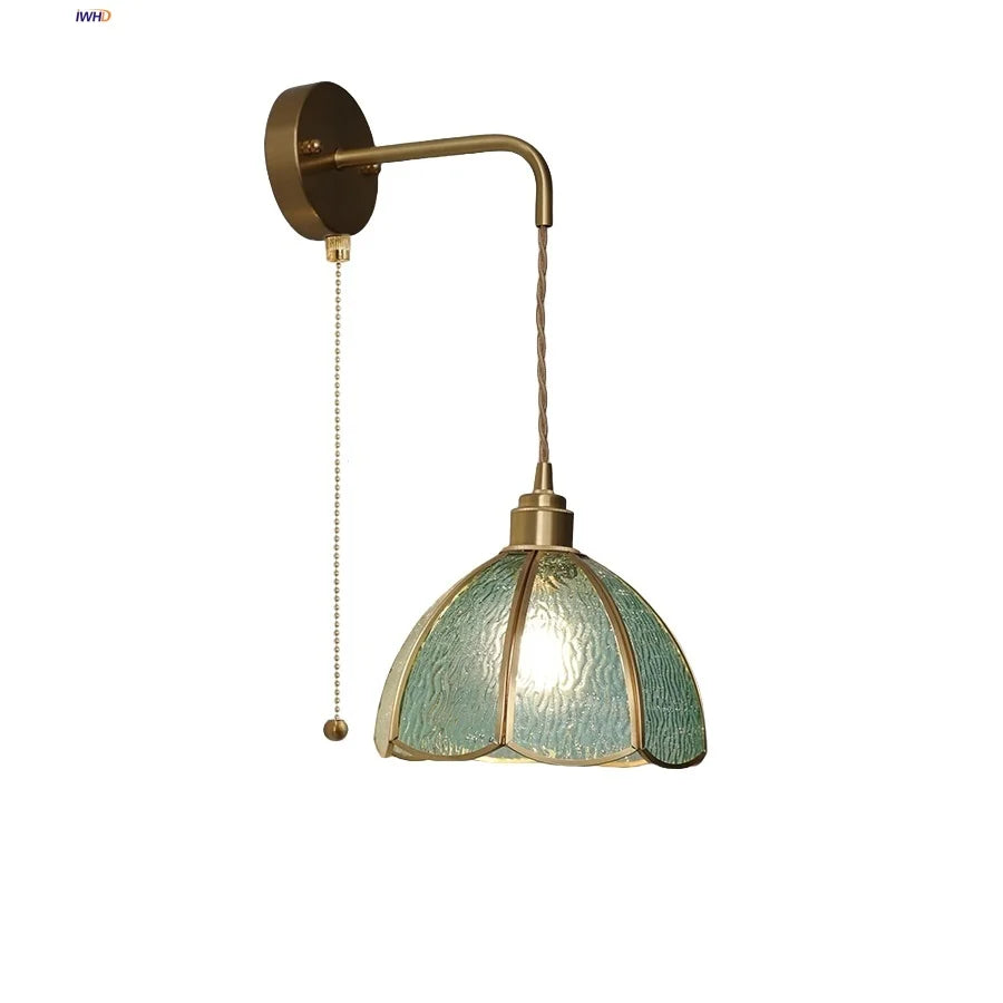 Tiffany Style Glass LED Wall Sconce Light Fixture for Home Decor