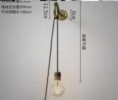 LED Wall Lamp with Knob Switch, 4W Home Lighting