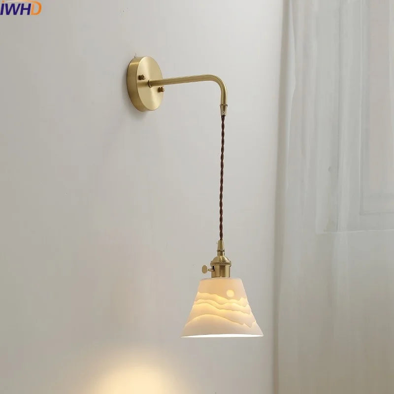 Ceramic Copper LED Wall Lights - Modern Bedroom Living Room Lamparas De Pared