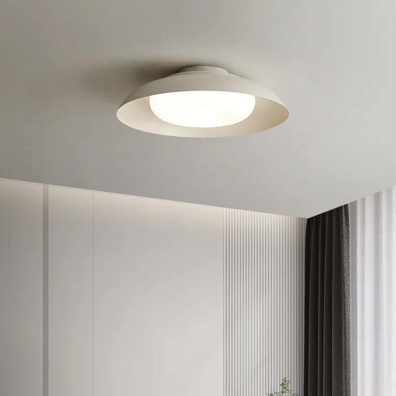 Modern White LED Pendant Light | Nordic Metal Ceiling Lamp | Dimmable Round Indoor Lighting