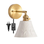 Elk Ceramic LED Wall Sconce, Nordic Copper Pull Chain Mirror Light