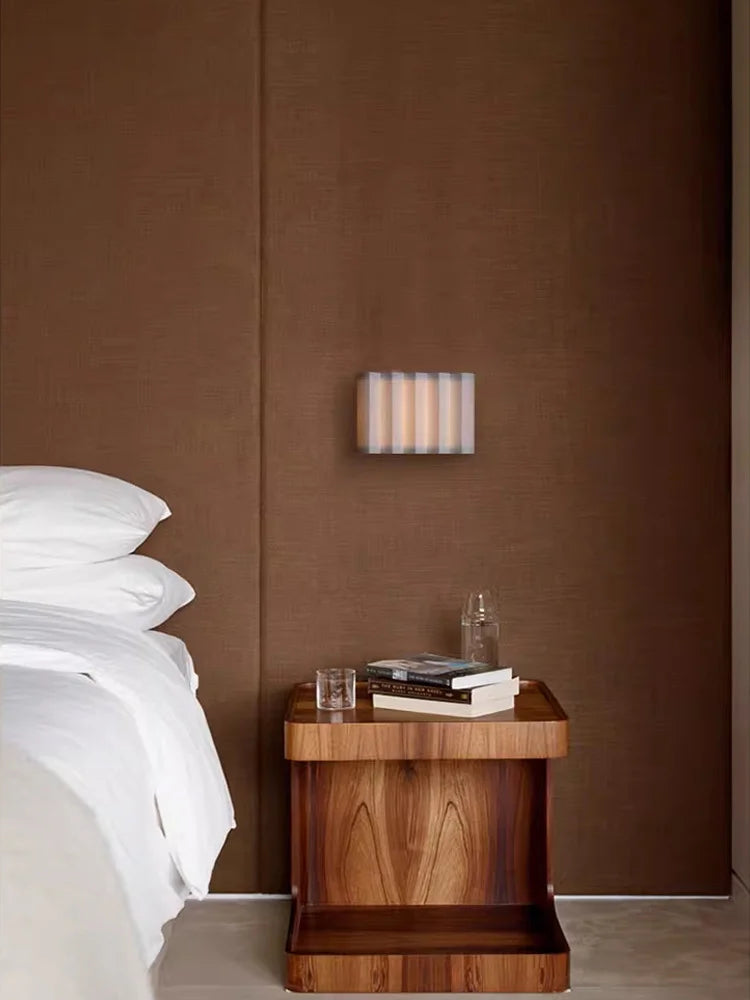 Japanese Cloth LED Wall Lamp for Hotel Living Room, Bedroom, Retro Wall Lights