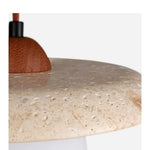 Afralia™ Yellow Cave Stone LED Pendant Lights Natural Wood Hanging Lamp