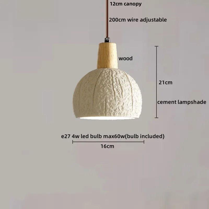 Wood Canopy LED Pendant Lamp: Modern Nordic Style with Adjustable Hanging Lights