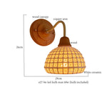 Afralia™ White Ceramic LED Wall Lamp | Japanese Vintage Copper Design