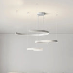 Black LED Chandelier Pendant Light for Foyer Stairs Bar, Minimalist Indoor Hanging Lamp