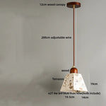 Wood LED Pendant Lamp Japan Style Wabi Sabi Hanging Light Fixtures