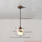 Cream Marble LED Pendant Light: Modern Nordic Hanging Lamp for Living, Bedroom, Kitchen