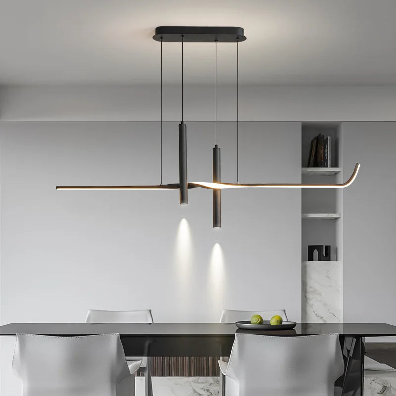 Modern LED Dining Room Chandelier for Minimalist Dining Tables and Bars