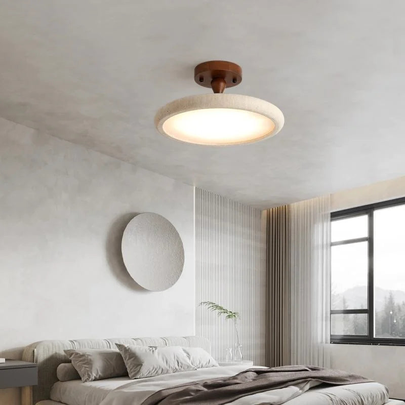 Yellow Cave Stone LED Ceiling Lamp for Restaurant Living Room Decor