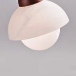Cream Marble LED Pendant Light: Modern Nordic Hanging Lamp for Living, Bedroom, Kitchen
