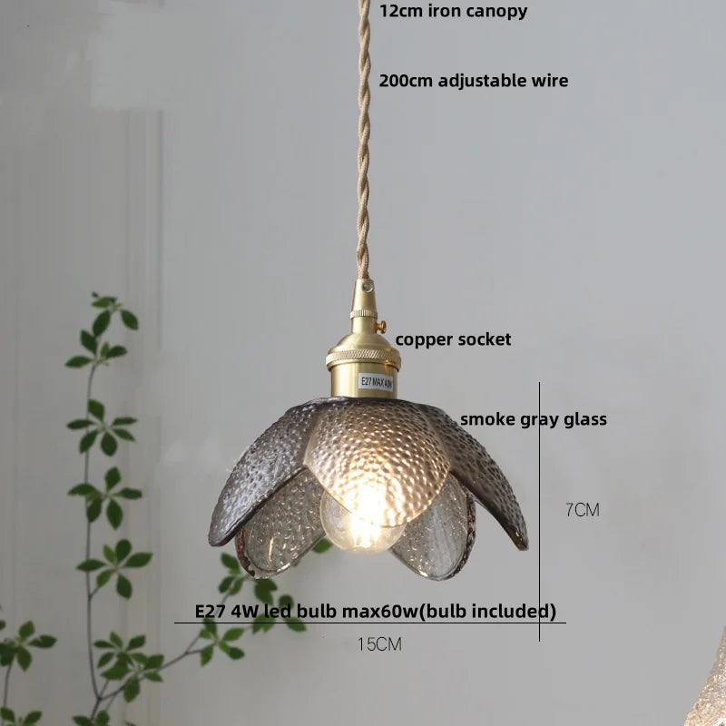 Afralia™ Clear Glass LED Pendant Lamp for Dining Coffee Restaurantr Aisle - Modern Nordic Design