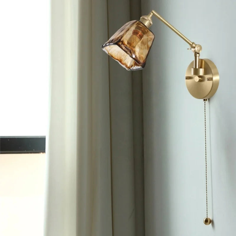 Afralia™ Glass LED Wall Lights Bathroom Mirror Loft Living Room Bedroom Lamp