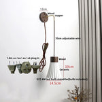 Ceramic LED Wall Lamp Modern Wood Decor Stair Light Fixtures