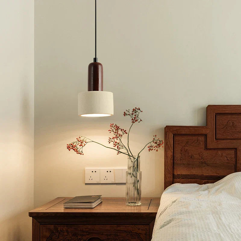 Cement Cylinder LED Pendant Lamp | Modern Home Interior Lighting for Living Room & Kitchen