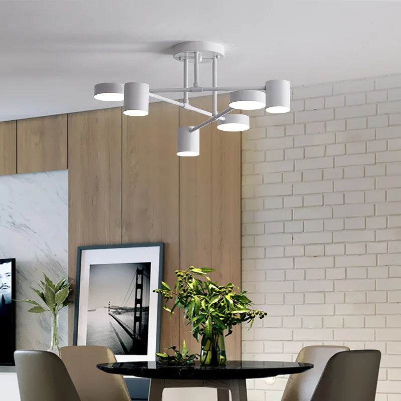 Nordic LED Chandelier Multi Head Ceiling Lamp for Living Room Bedroom