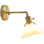 Glass Copper LED Wall Lights Modern Style for Indoor Bedroom Living Room