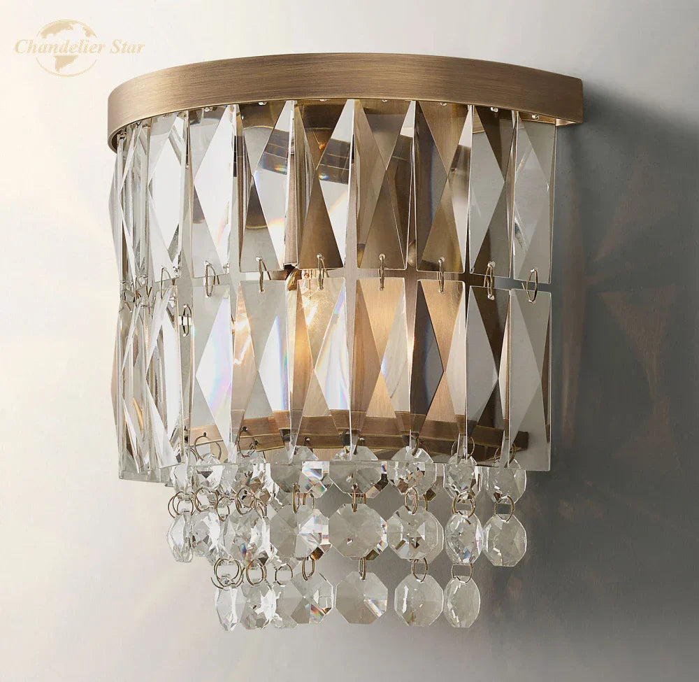 Crystal LED Wall Sconce Light Fixture - Portia Collection