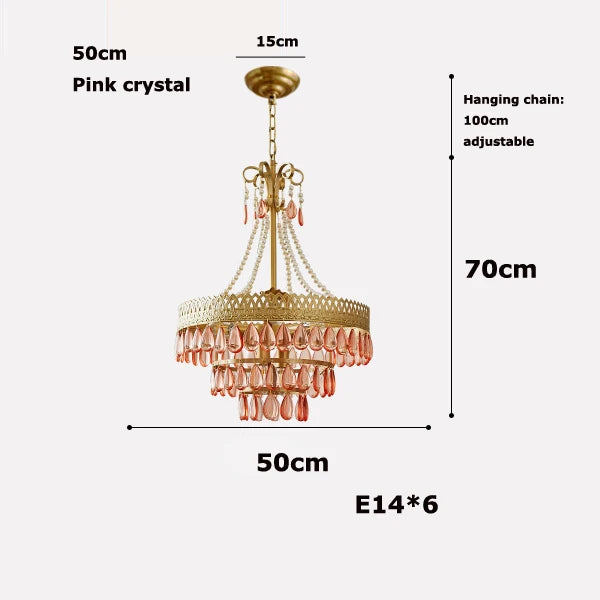 Crystal Water Drop Chandelier for Kitchen Dining Room