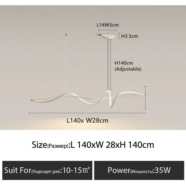 Aluminum Pendant Light Chandelier for Kitchen Dining Room Decoration