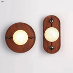 Retro LED Wall Lamp Living Room Bedroom Iron Canopy Marble Light Fixture