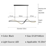 Modern LED Pendant Light - Stylish Ceiling Chandelier for Living, Dining, and Bedroom