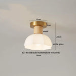 Wood Glass LED Ceiling Lamp Modern Kitchen Living Room Light Fixture
