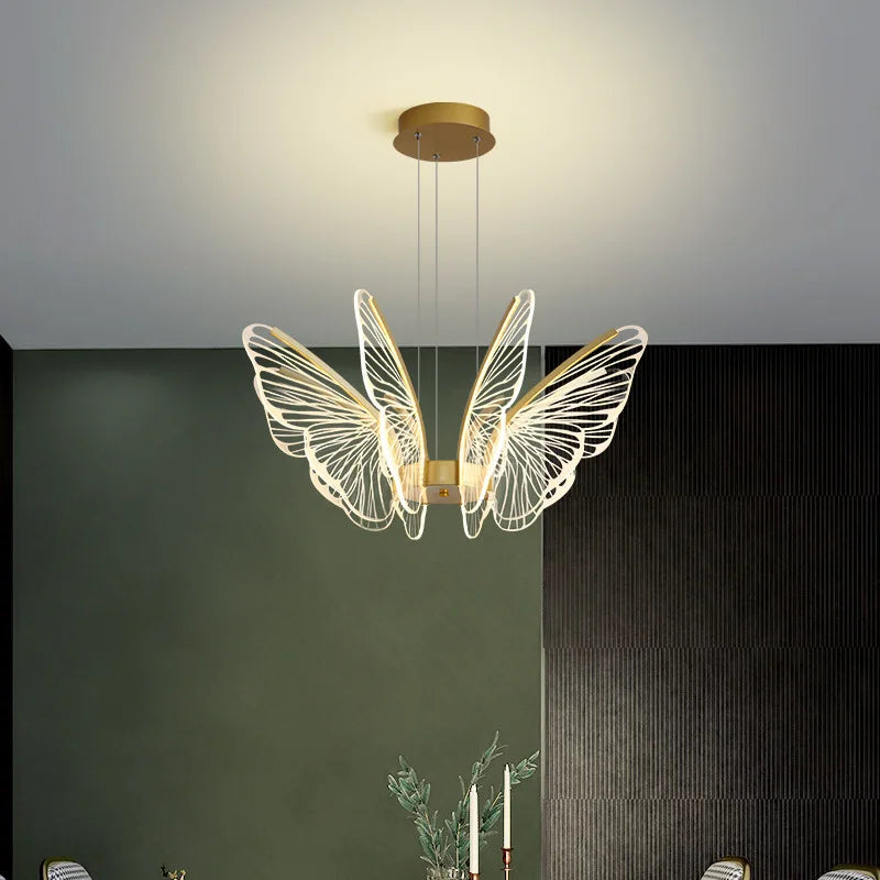 Butterfly Modern Pendant Chandelier for Living Room and Dining Area