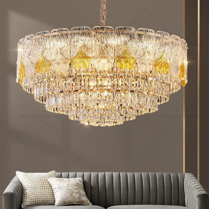 European Crystal Chandelier Light for Luxury Living Room, Dining Room, Hall and Villa