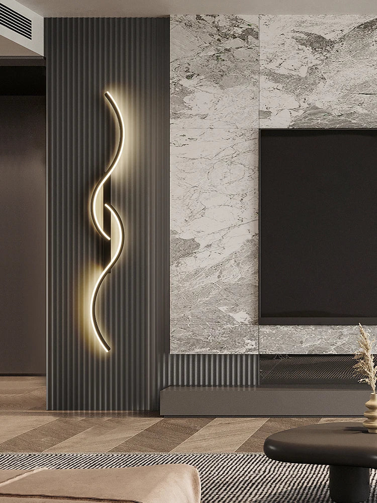Minimalist Strip Wall Lamp Set for Living Room, TV and Bedroom.