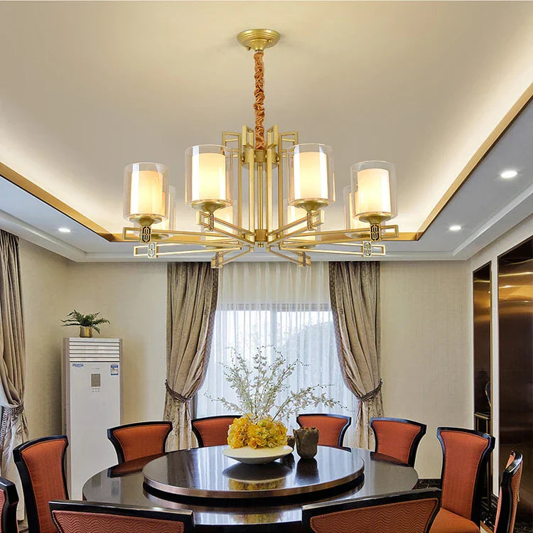 Zen Copper Chandelier for Living Room, Dining Room, Hotel, Restaurant