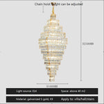 AFRALIA Crystal Large Chandelier for Villa Duplex Loft Stairs Living Room Hall.